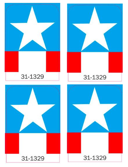 Space Shuttle Star Target Decals - Image 1