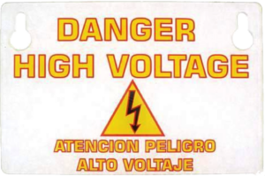 Stern Plastic Guard "Danger High Voltage"