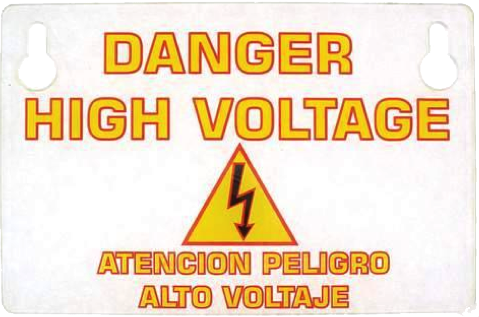 Stern Plastic Guard "Danger High Voltage" - Image 1