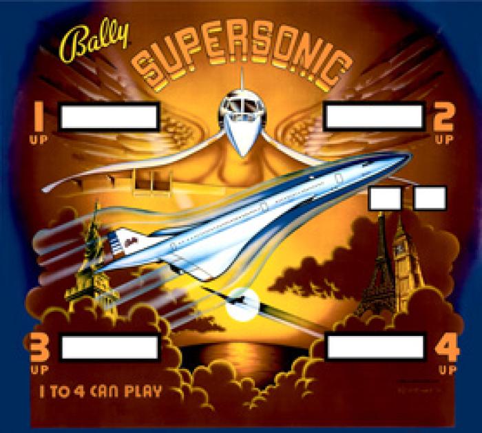 Supersonic Backglass - Image 1