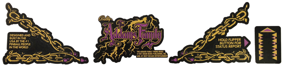 Addams Family Gold Apron Decal Set - Image 1