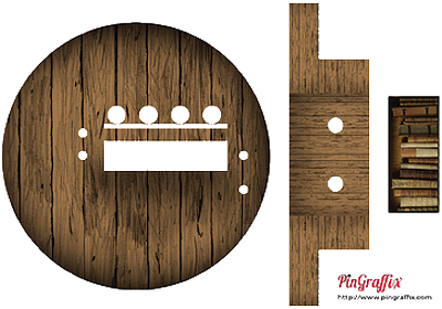 Addams Family Bookcase Kit Wood - Image 1