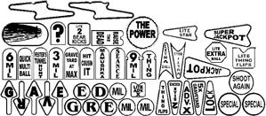 Addams Family Insert Decals