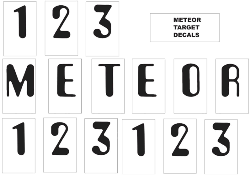 Meteor Target Decals laminated - Image 1
