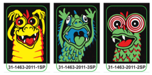 Elvira and the Party Animals Target Decals laminated