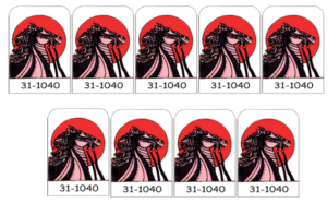 Cosmic Gunfight Target Decals laminated