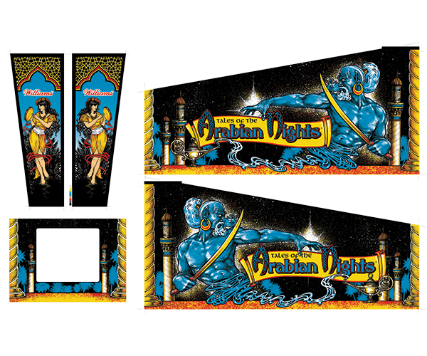 Tales of the Arabian Night Cabinet Decals Blue Version (Next Gen) - Image 1