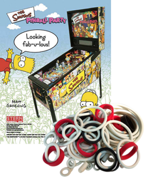 The Simpsons Pinball Party Rubberset