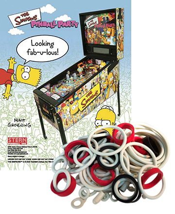 The Simpsons Pinball Party Rubberset