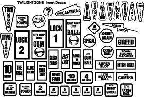 Twilight Zone Insert Decals